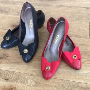 Two pairs of Bally of Switzerland pumps